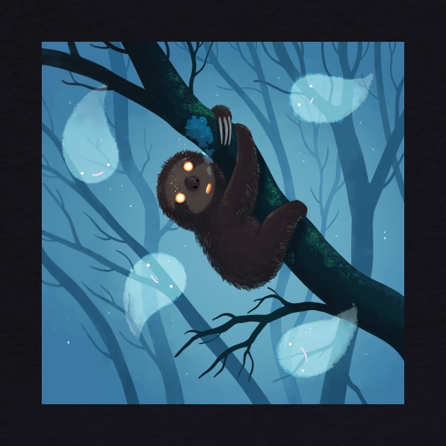 Sloth on blue by Freeminds
